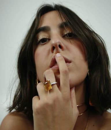 Anillo  Utopian con citrino amarillo 1