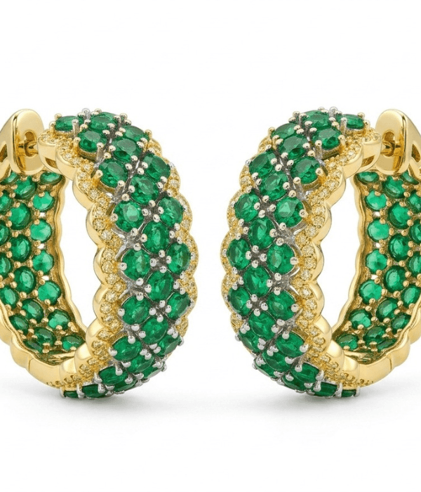 Pendientes Queen Sofía verde
