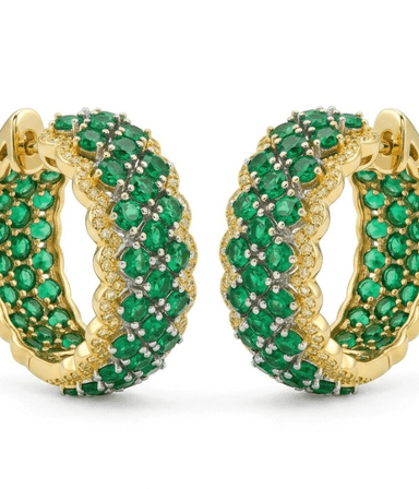 Pendientes Queen Sofía verde 1