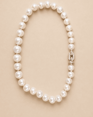 Collar de perlas con diamantes 2