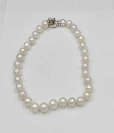 Collar de perlas con diamantes 1