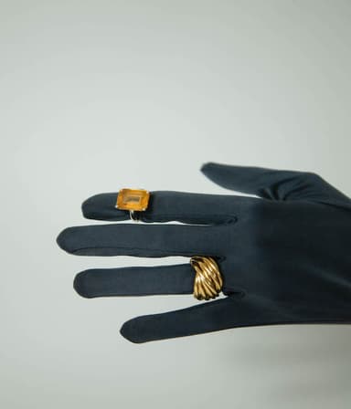 Anillo  Utopian con citrino amarillo 2