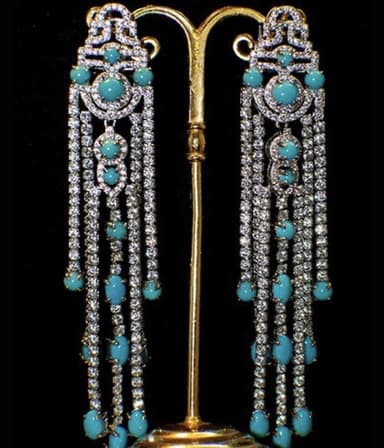 Pendientes xl cascada turquesas 2