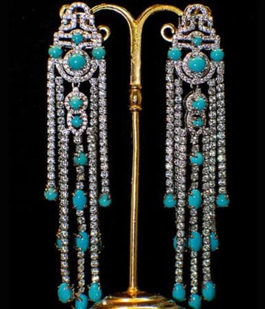 Pendientes xl cascada turquesas 1