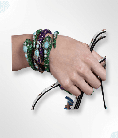 Pulsera serpiente verde. 3
