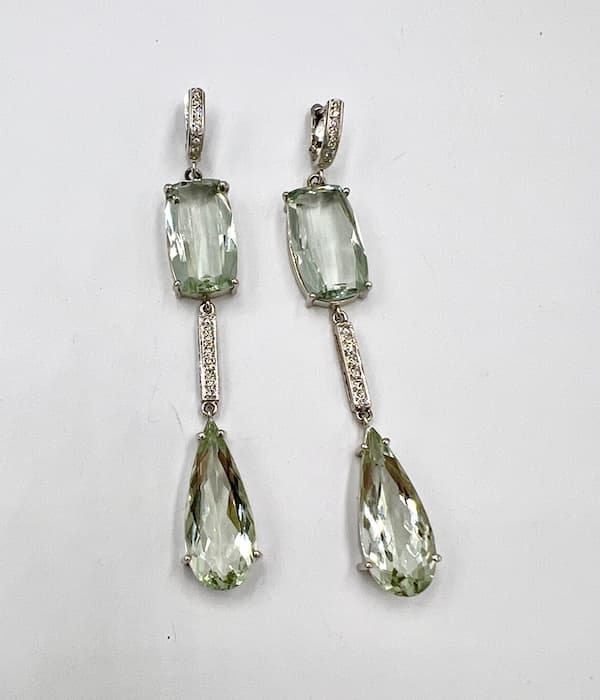 Pendientes verde Olympia