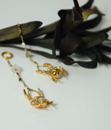 Pendientes largos escarabajo 1
