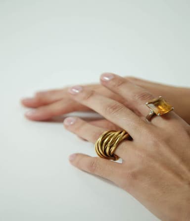 Anillo  Utopian con citrino amarillo 4