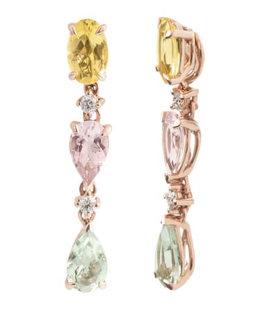 Pendientes Rabat  en oro rosa. 2
