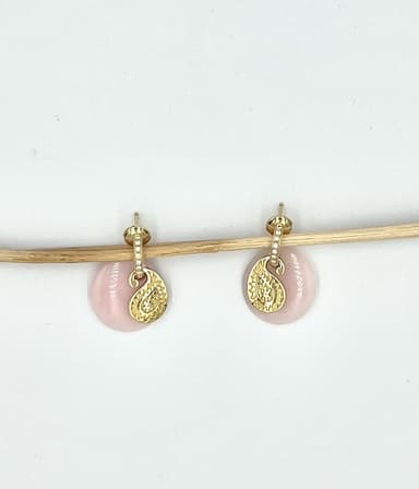 Pendientes AQUA ópalo rosa 3